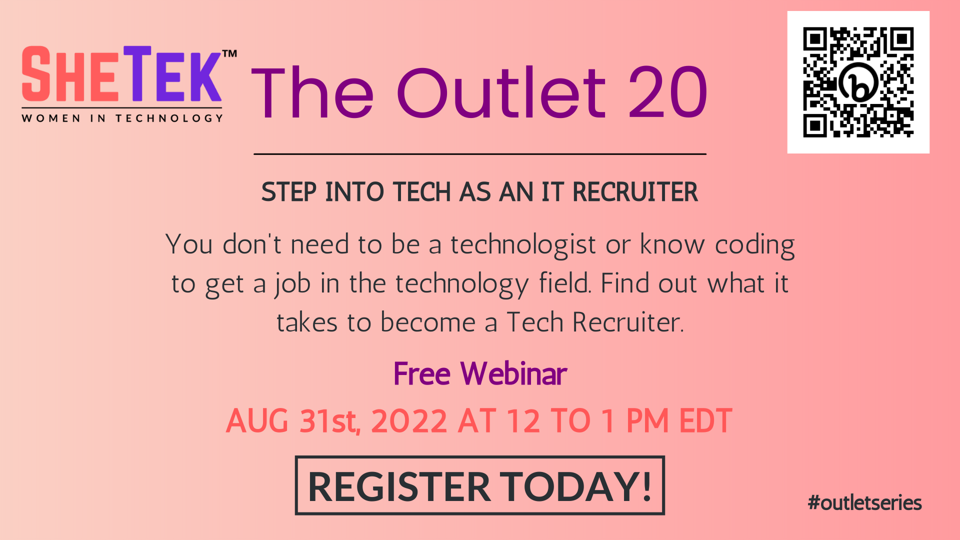 The Outlet 20: Step into Tech as An IT Recruiter, Online Event