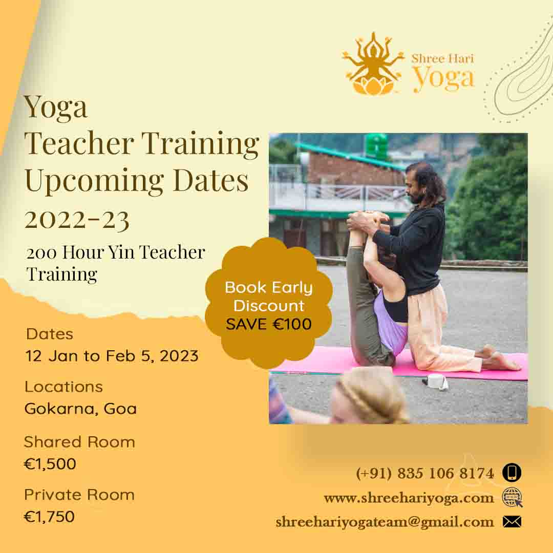 200 Hour Yin Teacher Training, Gokarn, Goa, India
