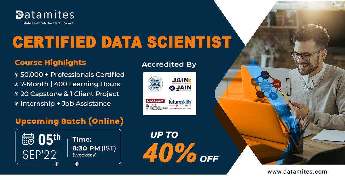 Data Science Training in Jamshedpur - September'22, Online Event