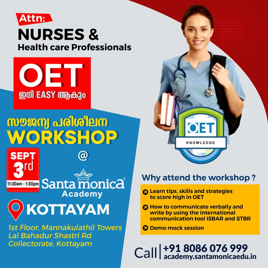 Free OET Workshop at Santamonica Academy Kottayam, Kottayam, Kerala, India