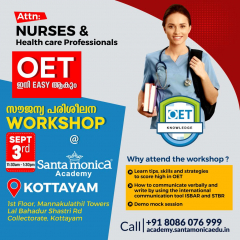 Free OET Workshop at Santamonica Academy Kottayam