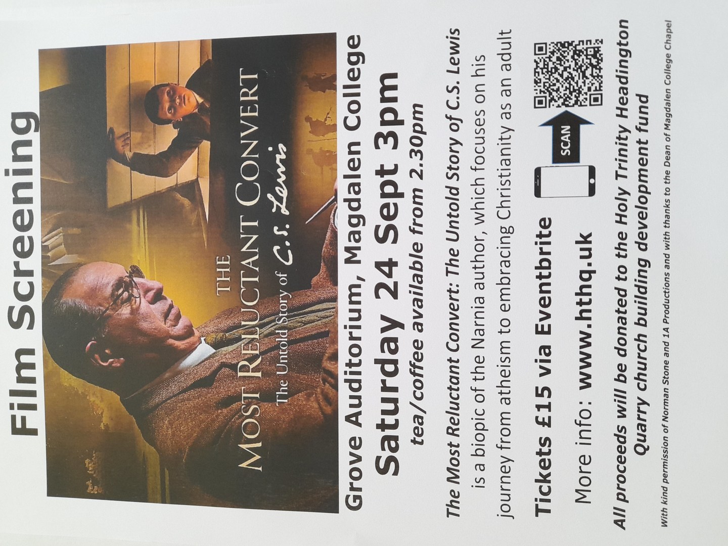 Film Screening Fundraiser The Most Reluctant Convert The Untold Story