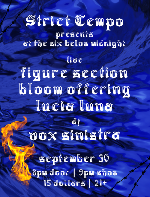 Strict Tempo: Figure Section, Bloom Offering, Lucia Luna + Vox Sinistra, King, Washington, United States