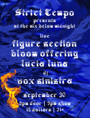 Strict Tempo: Figure Section, Bloom Offering, Lucia Luna + Vox Sinistra