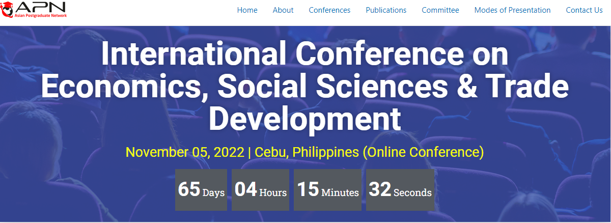 Economics, Social Sciences & Trade Development International Conference Cebu (ICESTD 2022), Online Event