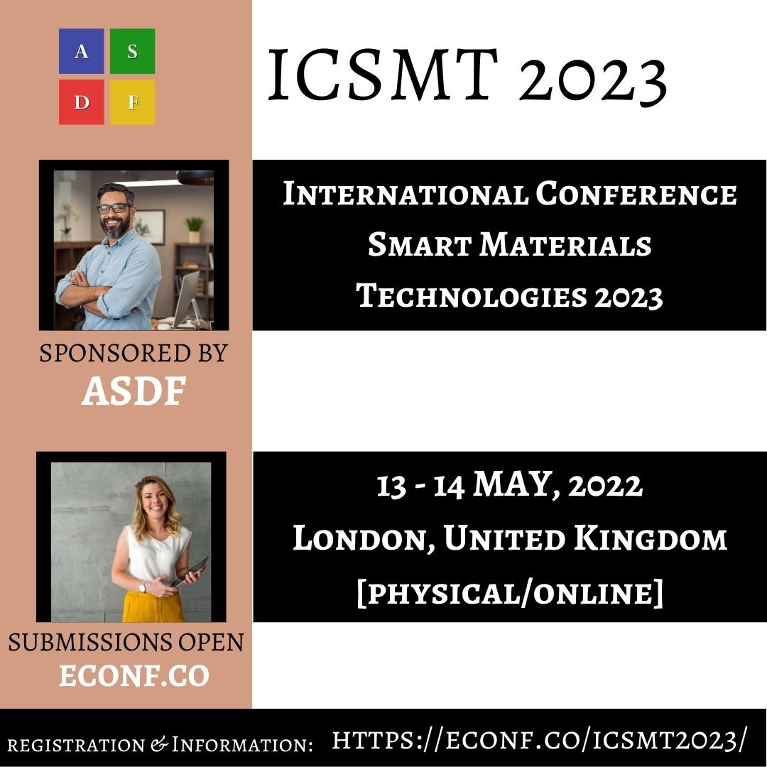 International Conference Smart Materials Technologies 2023, London, United Kingdom