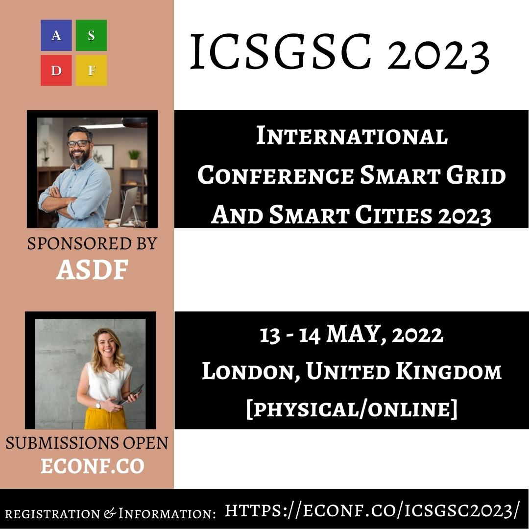 International Conference Smart Grid And Smart Cities 2023, London, United Kingdom