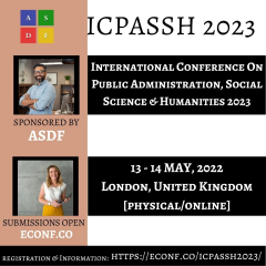 International Conference On Public Administration, Social Science & Humanities 2023