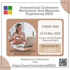 International Conference Mechanical And Materials Engineering 2023