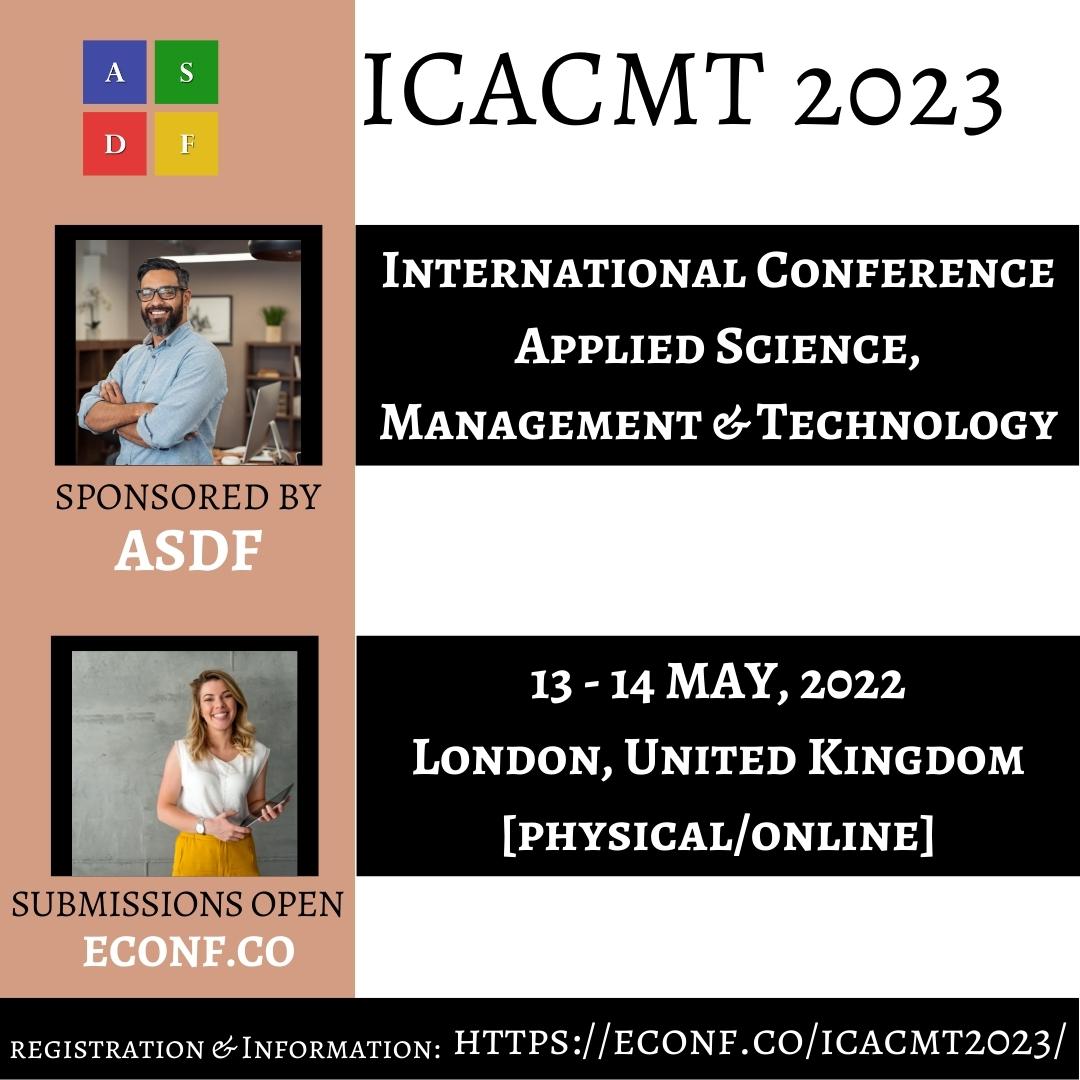 International Conference Applied Science, Management & Technology 2023, London, United Kingdom