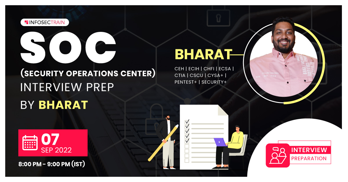 Security Operations Center (SOC) Interview Prep by Bharat, Online Event