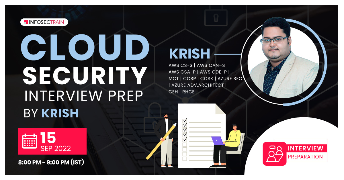 Free Webinar Cloud Security Interview Prep by Krish, Online Event
