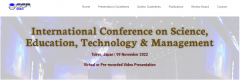 2022–International Conference on Science, Education, Technology & Management, 9th November, Tokyo