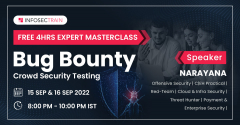 2 days Free Expert Masterclass on Bug Bounty -Crowd Security Testing