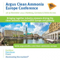 Argus Clean Ammonia Europe Conference, Hamburg, Germany And Online Access