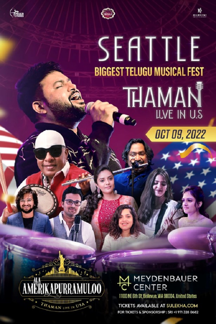 Thaman Live Concert In Seattle, Bellevue, Washington, United States