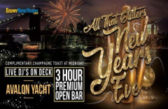 All That Glitters New Year's Eve Fireworks Cruise in New York City aboard the Avalon Yacht