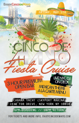 Cinco de Mayo Party Sunset Cruise w/ 3 Hour Premium Open Bar - Cabana Yacht NYC - Friday May 5, 2023