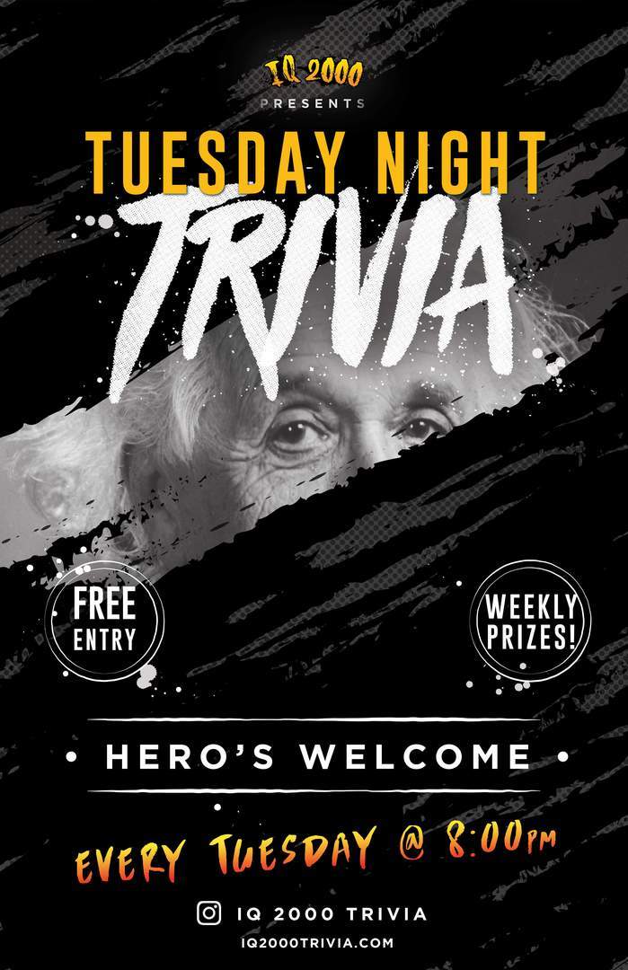 Tuesday Night Trivia at Hero's Welcome, Vancouver, British Columbia, Canada