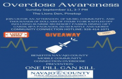 Community Connection for Overdose Awareness on Sunday; Sept. 11th @ the Lions Den in Pinetop