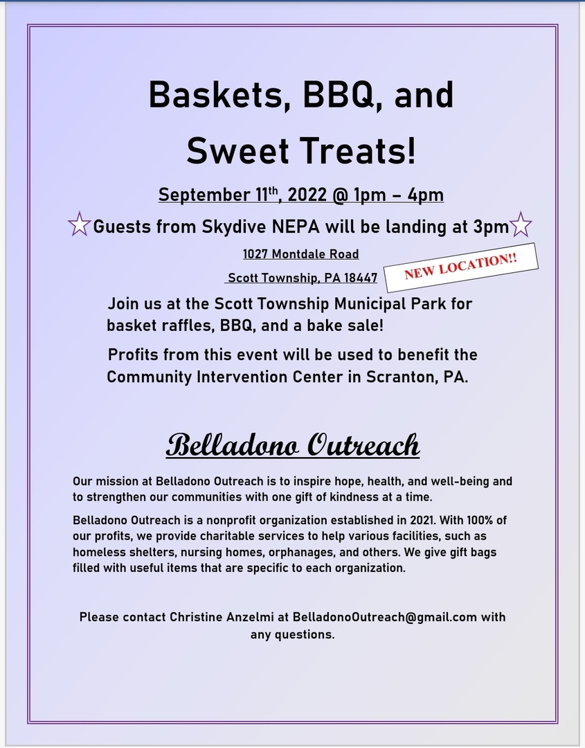 Baskets, BBQ, and Sweet Treats!, Lackawanna, Pennsylvania, United States