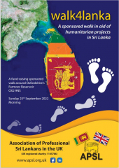 Aid for Sri Lanka - Sponsored walk: walk4lanka