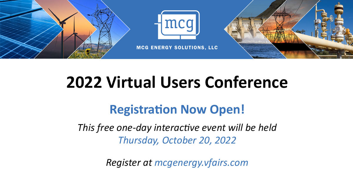 MCG Energy Solutions Virtual Users Conference,2022, Online Event