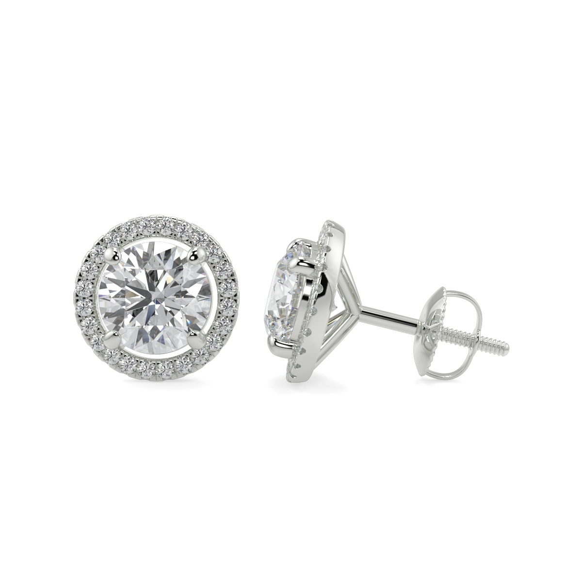 Checkout Our Latest Collection of Halo Diamond Earrings, Hatton Garden, London, United Kingdom