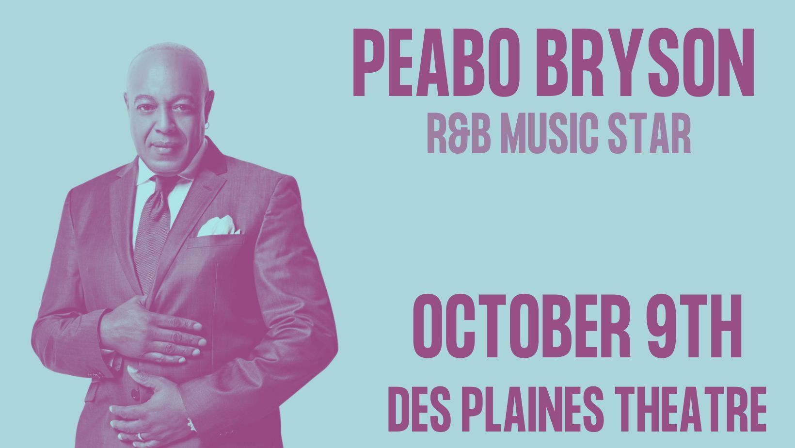 RnB star: Peabo Bryson at Des Plaines Theatre, Chicago IL. October 9th, Des Plaines, Illinois, United States