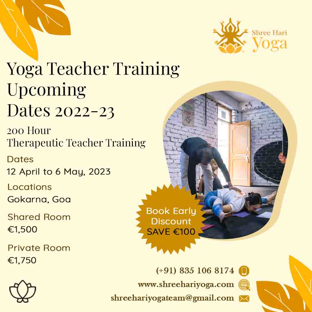 200 Hour Therapeutic Teacher Training april 2023, Gokarn, Goa, India