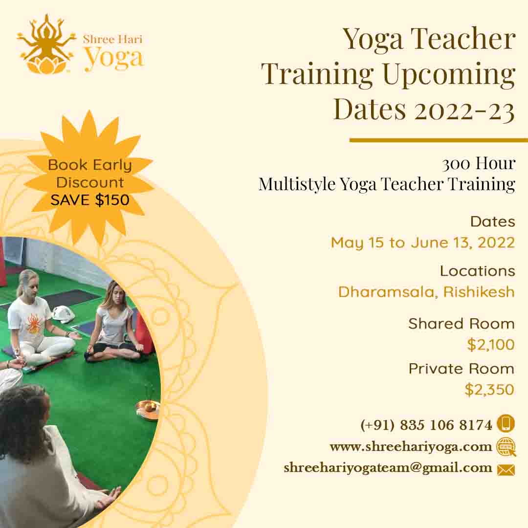 300 Hour Multistyle Yoga Teacher Training may 2023, Riskikesh, Goa, India