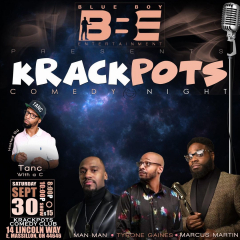 Comedy jam with Blue Boy Entertainment at Krackpots Comedy club