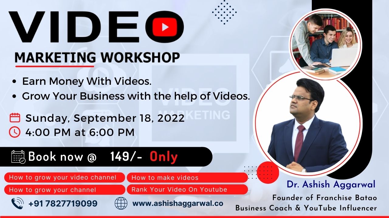 Youtube Video Marketing Workshop By Ashish Aggarwal, Online Event