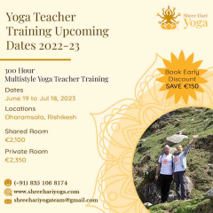 300 Hour Multistyle Yoga Teacher Training  dharmashala june 2023