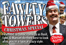 Fawlty Towers Chrismas Comedy Dinner Show 25/11/2022 at Cock Hotel