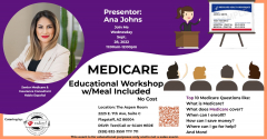 MEDICARE Educational Workshop w/Meal Included! (no cost)