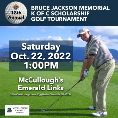 18th Annual Bruce Jackson - Knights of Columbus Scholarship Golf Tournament