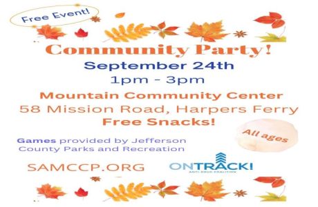 Community Party - September 24th at 1 pm - Mountain Community Center, Harpers Ferry, West Virginia, United States