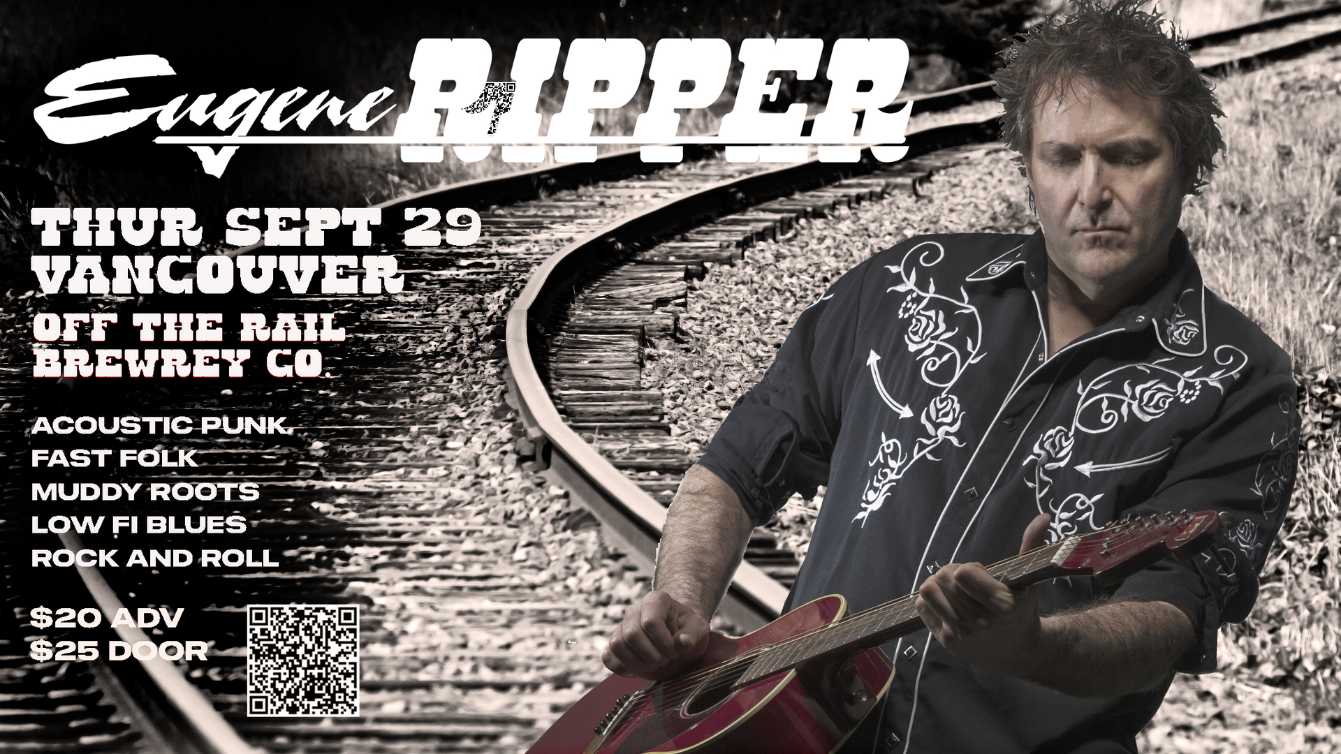 EUGENE RIPPER, "Go Van Gogh Tour" Don't miss Canada's #1 punk folk rocker - one night only !, Vancouver, British Columbia, Canada
