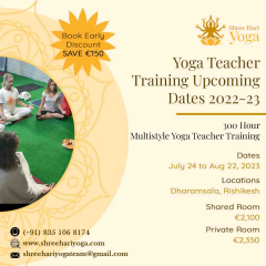 300 Hour Multistyle Yoga Teacher Training july 2023