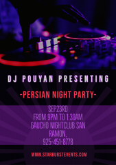 Persian Night Party Gaucho Nightclub San Ramon