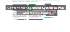 CONTENT MANAGEMENT SYSTEM USING PHP AND MYSQL COURSE