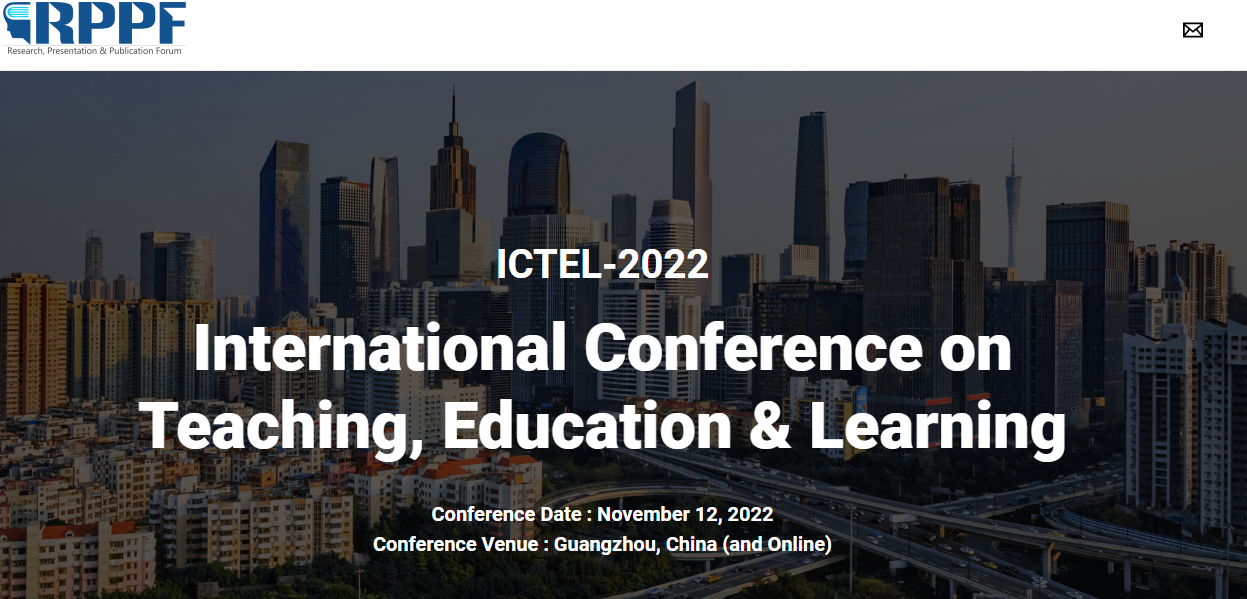Teaching, Education & Learning 2022 International Conference (ICTEL), Online Event