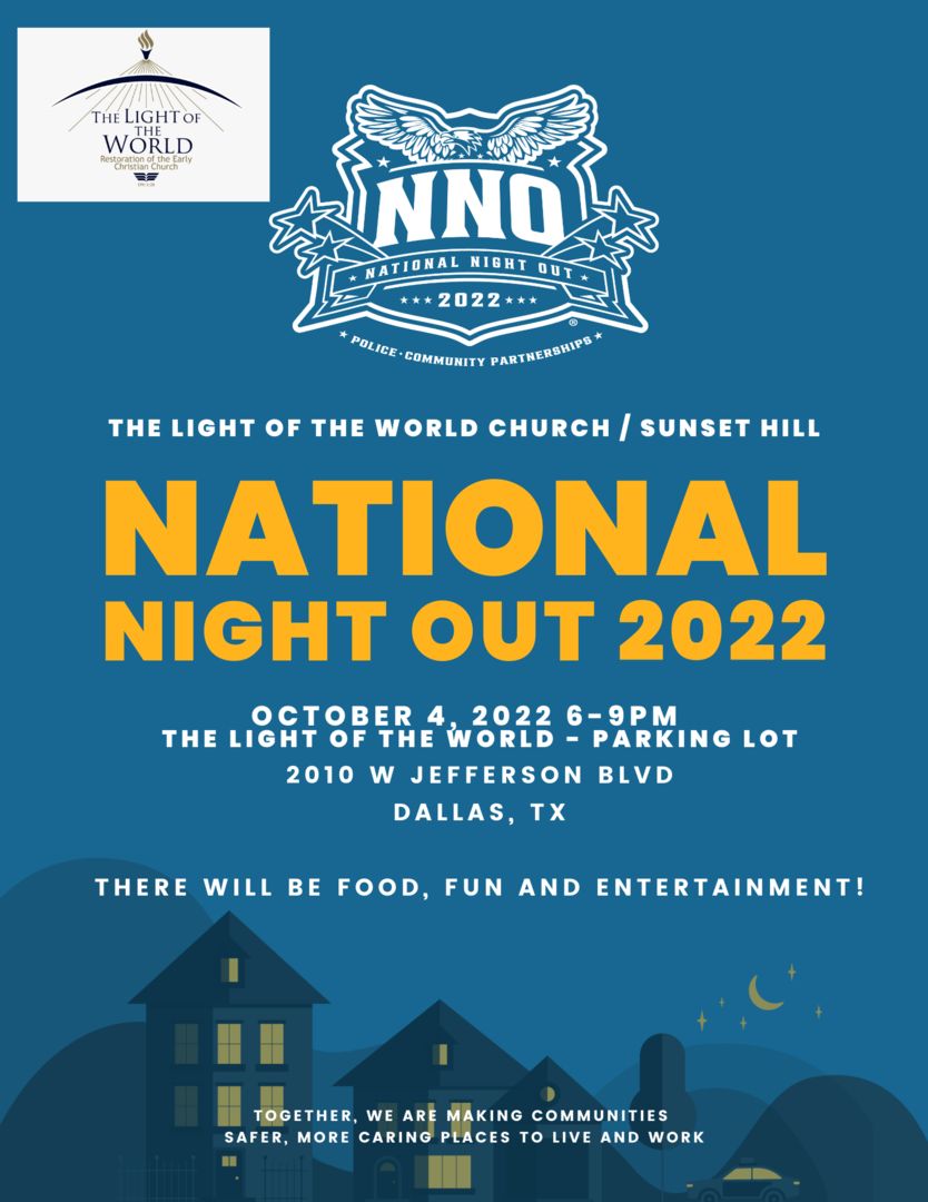 National Night Out - The Light of The World / Sunset Hill, Dallas, Texas, United States