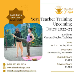 200 Hour Vinyasa Teacher Training risheksh july 2023