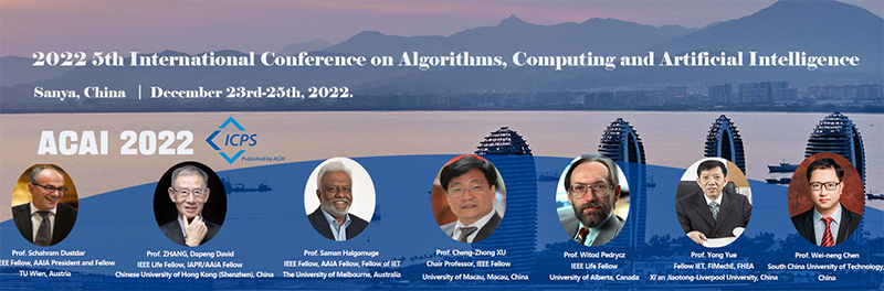 2022 5th International Conference on Algorithms, Computing and Artificial Intelligence (ACAI 2022)-EI Compendex, Online Event