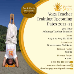 200 Hour Ashtanga Teacher Training dharamashala august 2023