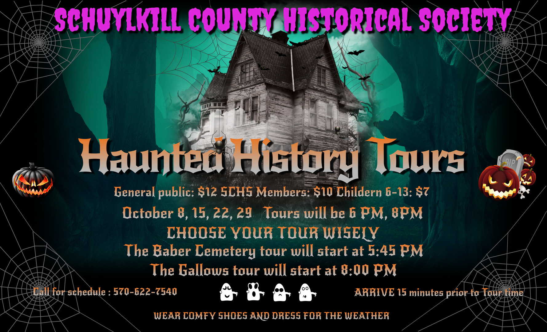 Schuylkill County Historical Society's Haunted History Tours, Pottsville, Pennsylvania, United States