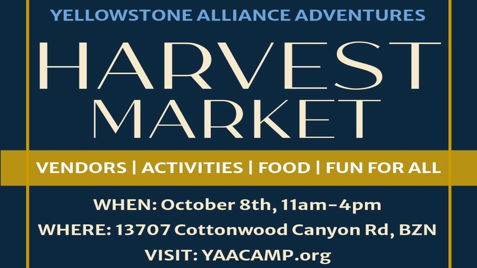 Harvest Market | Yellowstone Alliance Adventures | Oct. 8, 2022, Bozeman, Montana, United States