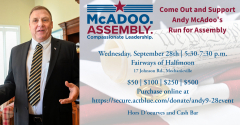 Fundraiser for Andy McAdoo, Candidate for NYS Assembly District 112